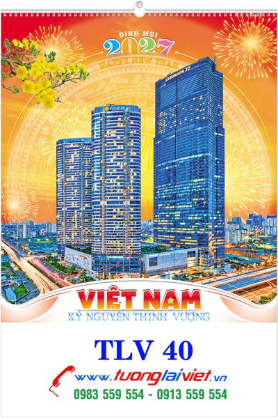 In Lịch lo xo 7 tờ Du lịch Việt Nam
