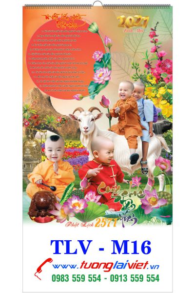 In Lịch lo xo 7 tờ Lời phật dạy