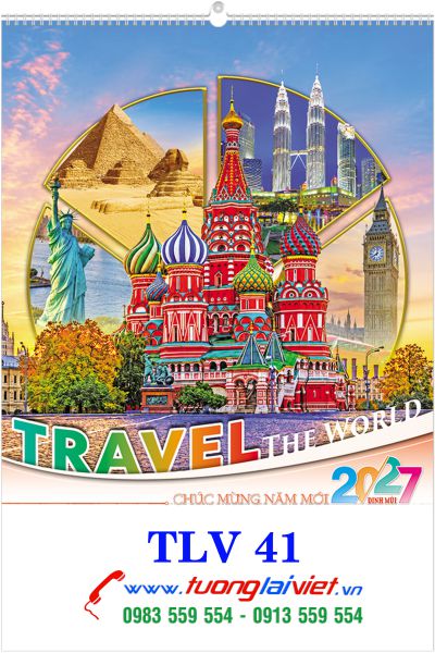 In Lịch lo xo 7 tờ Phong cảnh