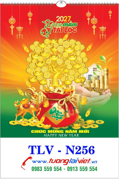 In Lịch lo xo 7 tờ Sắc màu cuộc sống