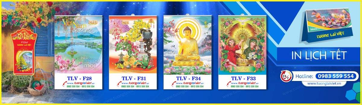In Lịch Nẹp Thiếc 5 Tờ