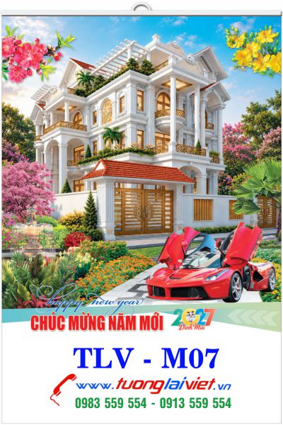 In Lịch nẹp thiếc Phong cảnh
