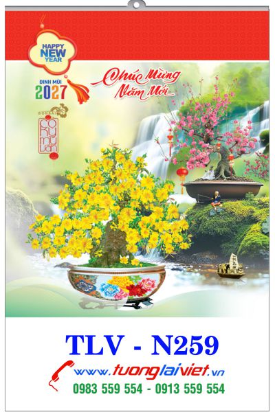 In Lịch treo tường 5 tờ Cây cảnh